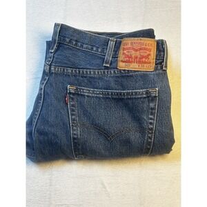 Levi's Jeans Men 505 Blue Denim Wash Regular Fit Straight Leg Size 38‎ x 29